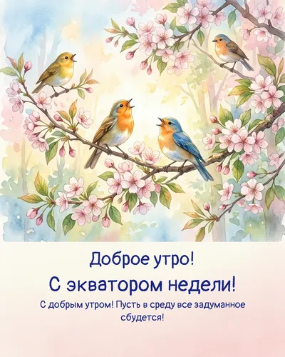 Доброе утро! С экватором недели! — morning birds 08